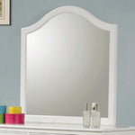 Benzara Fine Lined Transitional Mirror, White