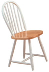 Benzara Handsomely Designed Dining Chair, White and Brown Set of 4