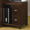 Benzara Simply Defined 2 Drawers CPU Stand, Brown