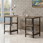 Benzara Rustic Modern Writing Computer Desk, Brown