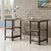 Benzara Rustic Modern Writing Computer Desk, Brown