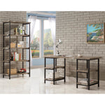 Benzara Rustic Modern Writing Computer Desk, Brown