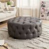 Benzara Slouchy Contemporary Ottoman, Gray