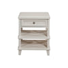 Benzara Evidently NoTable Mahogany Wood Nightstand, White