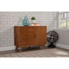 Benzara Classy Mahogany Wood Accent Cabinet, Acorn