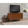 Benzara NoTable Mahogany Wood Small TV Console, Acorn