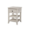 Benzara Simply Decorous  Mahogany Wood Nightstand, White