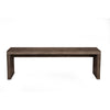 Benzara Rectangular Dining Bench with Natural Grain Details, Weathered Gray