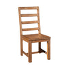 Benzara Simple and Suave  Mahogany Wood Side Chair, Brown (Set of 2)