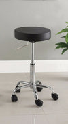 Benzara Stylish Space Saving Contemporary Office Stool, Black