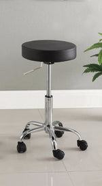 Benzara Stylish Space Saving Contemporary Office Stool, Black