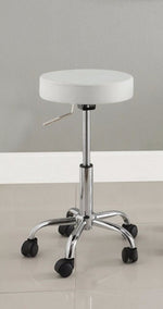 Benzara Efficient and Stylized Contemporary Office Stool, White