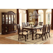 Benzara Traditional Style Wooden Fabric Dinning Arm Chair , Set of 2