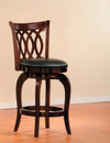 Benzara Swivel Counter Height Chair with Padded Seat in Brown