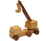 Benzara Handmade Wooden Kid`s Toy Crane, Brown