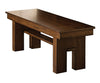 Benzara Wooden Dining Side Bench with Unique cut away Trestle Base, Walnut Brown