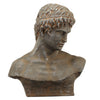 Benzara Antique Weathered Finish Atticus Bust in Resin, Brown and Gray