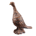 Benzara Resin Turkey Accent with Low Feathered Designing, Copper