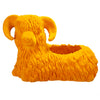 Benzara Resin Sheep Accent Dish with Feather Down Design, Yellow
