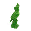 Benzara Resin Cockatoo Accent on Branch Base, Green