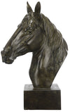 Benzara Polyresin Equine Sculpture on Cubical Base, Black