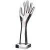Benzara Polyresin Hand Decor on Base, White and Black