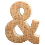 Benzara Textured Ampersand Decorative Sign, Brown and White
