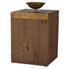 Benzara 12.2" Metal and Wood Decorative Box with Unique Handle, Brown