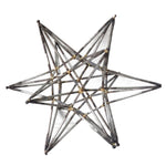 Benzara Iron  Star Accent with Highlighted Joints, Gray