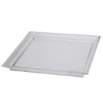 Benzara Acrylic Tray in Square Shape, White