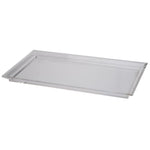 Benzara Rectangular Acrylic Tray with Beveled Edges, White