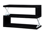 Benzara Contemporary Style S Shaped 3 Layer Shelf, Black