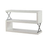 Benzara Contemporary Style S Shaped 3 Layer Shelf, White