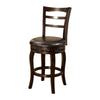 Benzara Transitional Style Swivel 24`` Barstool with Round Padded Seat and Curvy Legs