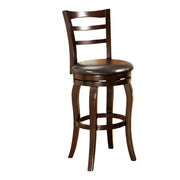 Benzara Transitional Style Swivel 29`` Barstool with Round Padded Seat and Curvy Legs