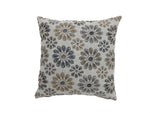 Benzara Contemporary Style Floral Designed Set of 2 Throw Pillows, Gray