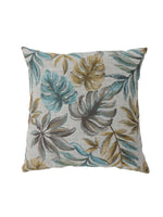 Benzara Contemporary Style Leaf Designed Set of 2 Throw Pillows, Blue
