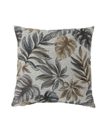 Benzara Contemporary Style Leaf Designed Set of 2 Throw Pillows, Gray