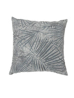 Benzara Contemporary Style Palm Leaves Designed Set of 2 Throw Pillows, Gray