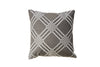 Benzara Contemporary Style Set of 2 Throw Pillows with Diamond Patterns, Gun Metal Gray
