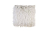Benzara Contemporary Style Shaggy Set of 2 Throw Pillows, White