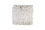 Benzara Contemporary Style Shaggy Set of 2 Throw Pillows, White