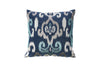 Benzara Contemporary Style Set of 2 Throw Pillows with Blurred Motion Lines, Indigo Blue