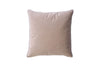 Benzara Square Shape Polyester Velvet Throw Pillow with Zipper, Set of 2, Beige