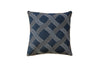 Benzara Contemporary Style Wavy Criss Cross Design Polyster Throw Pillow, Navy Blue, Set of 2