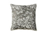 Benzara Contemporary Style Set of 2 Throw Pillows with Floral and Foliage Designs, Silver