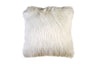 Benzara Contemporary Style Shaggy Set of 2 Throw Pillows, White