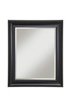 Benzara Framed Wall Mirror with Beveled Glass , Black