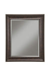 Benzara Polystyrene Framed Wall Mirror with Beveled Glass, Oil Rubbed Bronze