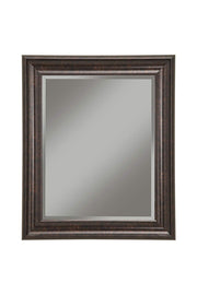 Benzara Polystyrene Framed Wall Mirror with Beveled Glass, Oil Rubbed Bronze